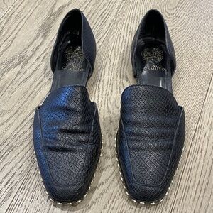 Vince Camuto Black Leather & Gold Shoes Size 9/40